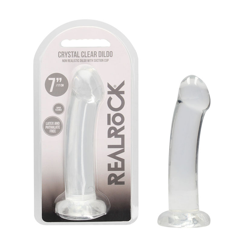 Realrock Non Realistic 6.7'' Dildo with Suction Cup - Clear